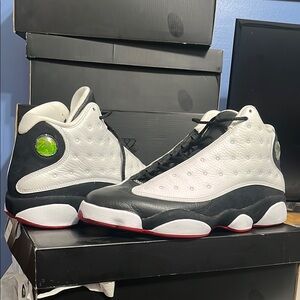 Air Jordan 13 Retro Black White Sneakers